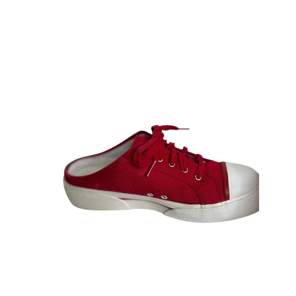 Nike Hermosa Women's Sneakers Y2K Mules SlipOn Red Canvas Platform 8.5 - Picture 6 of 9